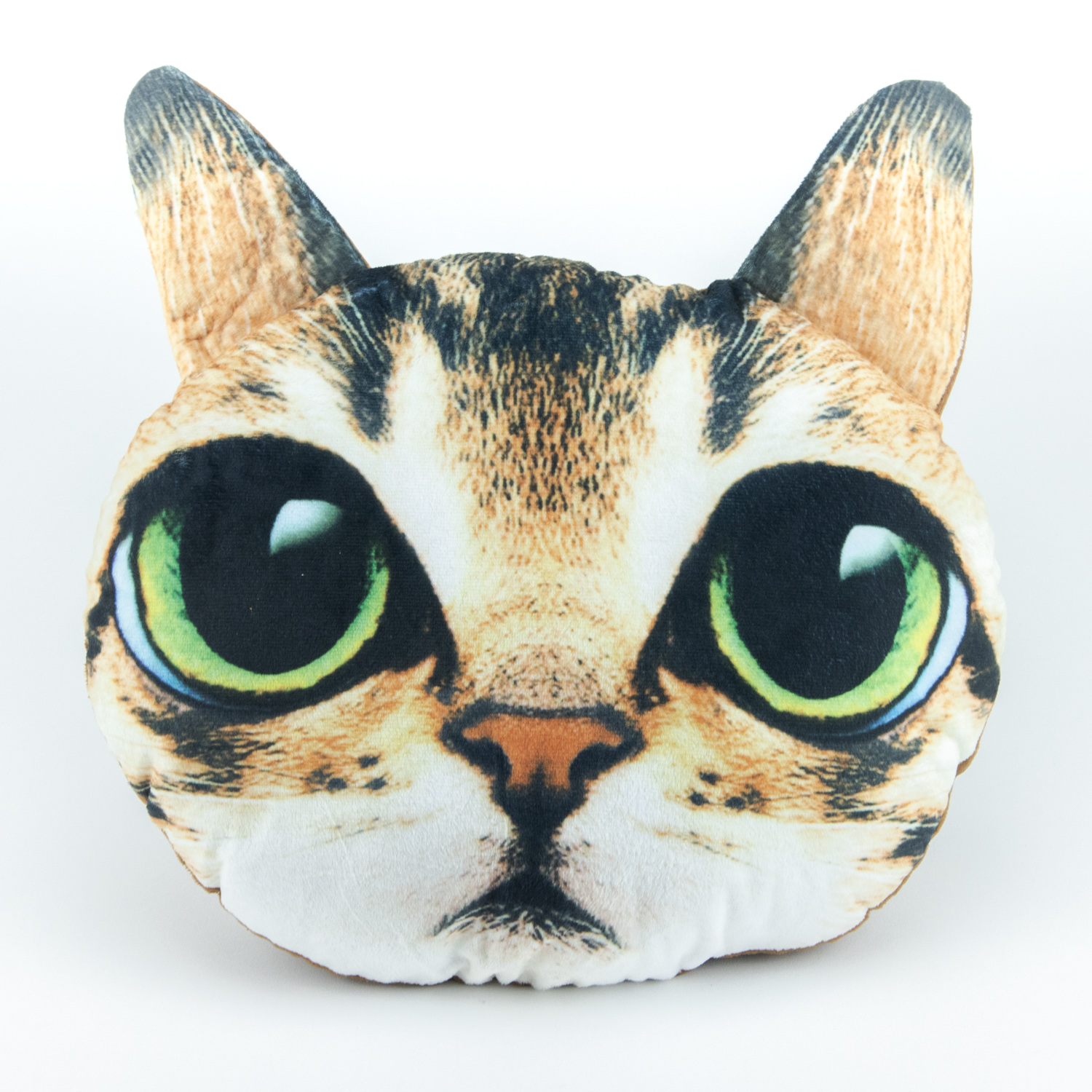 Cat Face Sofa Pillow - Domestic Green Eyes - Puppy Party